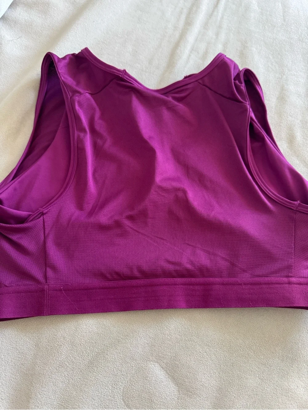Nike Women's Athletic Crop Top - Magenta with Silver Logo